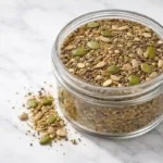 Bariatric Seed Recipe Simple Mix and Drink Variations 2026 2 Bariatric seed recipe mix with chia, flax, pumpkin, and sunflower seeds in a glass jar