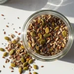 Bariatric Seed Recipe 5-Step Irresistible Weight Loss Mix 2 Bariatric seed recipe feature image with roasted seed mix jar