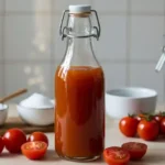 Korean Tomato Syrup Recipe: Easy 2-Ingredient Cheong 2 korean tomato syrup in a rustic glass bottle