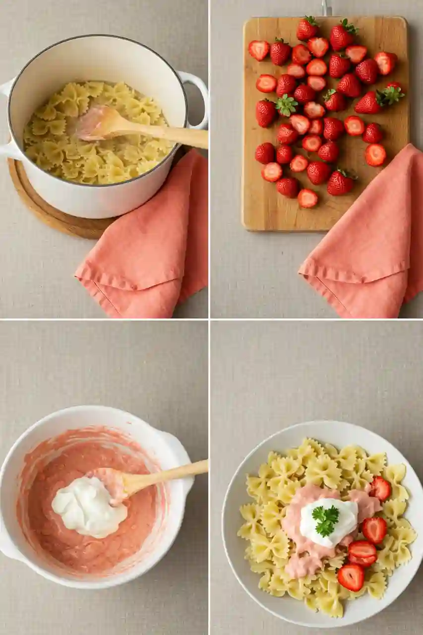 strawberry-pasta-recipe-steps.webP Step-by-step photos for strawberry pasta recipe