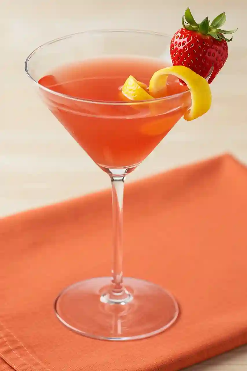 strawberry-spritz-cocktail-recipe-serving.webP Served Strawberry Spritz cocktail recipe in glass