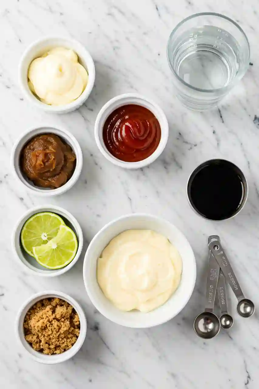 tram-sauce-ingredients-flatlay.webp Ingredients for tram sauce in small bowls