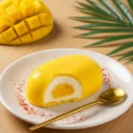 Propitious Mango Ice Cream Recipe in 6 Easy Steps 2 Finished propitious mango ice cream bar served on a plate