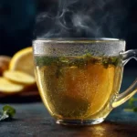 Lemon Balm Recipe for Weight Loss With Real Results (2025) 2 Lemon Balm Recipe for Weight Loss in transparent glass cup with ginger and lemon